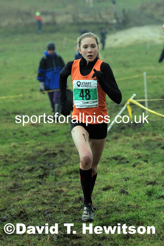 Girls under-15s 2022 North Eastern Harrier League, Thornley Farm, Peterlee, County Durham. Photo: David T. Hewitson/Sports for All Pics